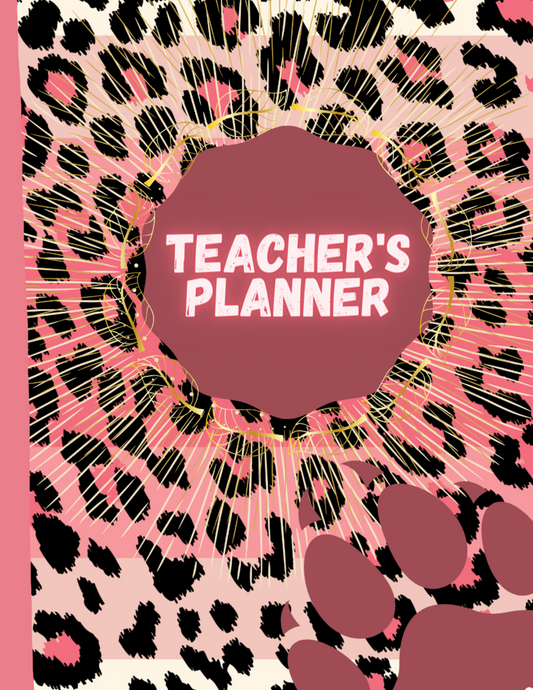 Cute, Pink, Undated Teacher's Academic Year Planner