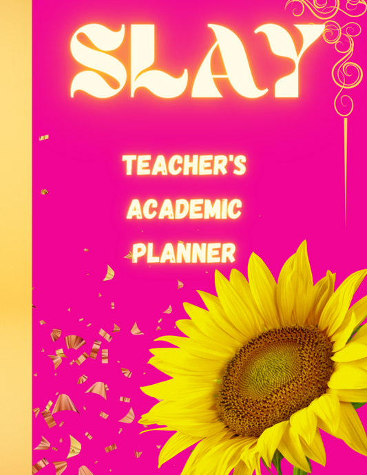 SLAY Sunflower Undated Teacher's Academic Year Planner (Pink)