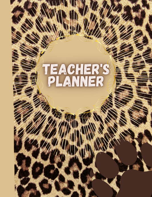 Cute Animal Print-Themed Undated Teacher's Academic Year Planner